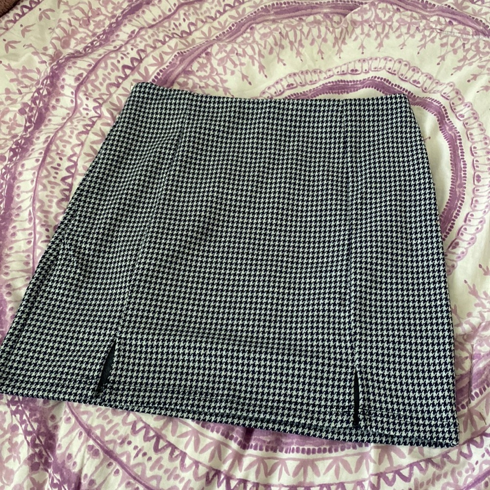 Gingham mini skirt